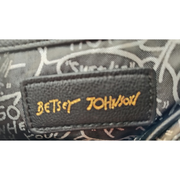 BETSEY JOHNSON - Large Shoulder bag- Black/White - Picture 6 of 7